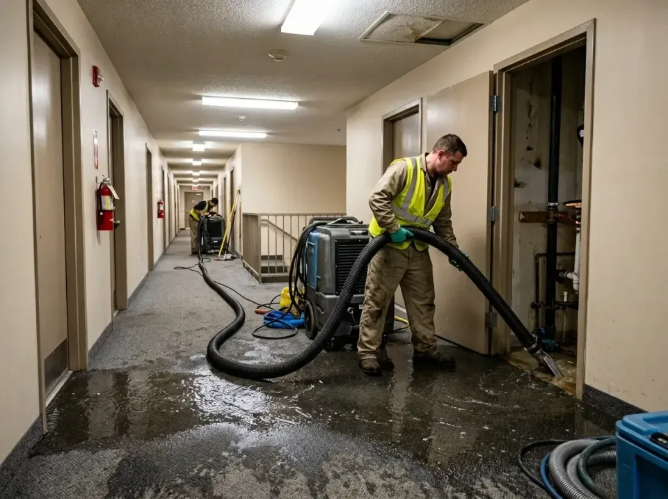 multi-unit-apartment-hallway-f-005 — frequently asked questions, Emergency Burst Pipe Water Extraction & Removal in Powdersv…